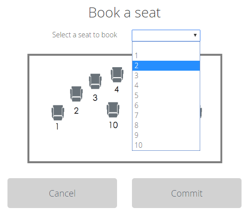 Book a seat option