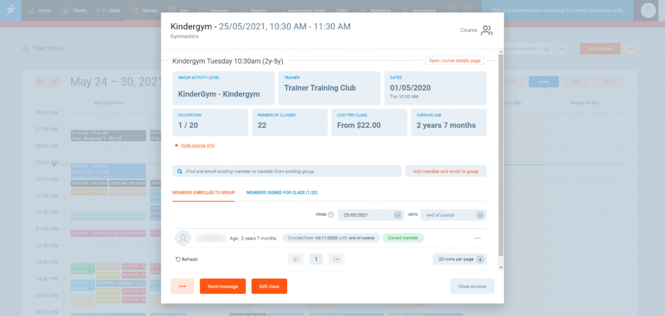 timetable overview