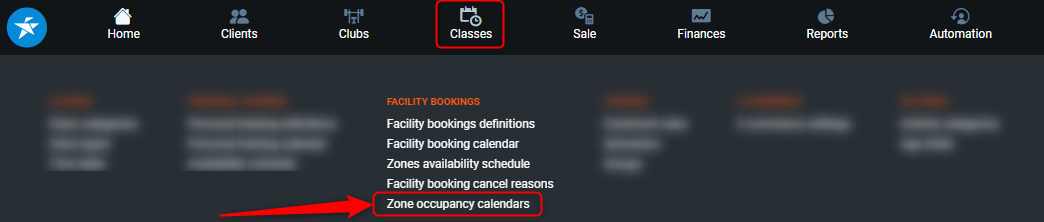 Zone Occupancy Calendar